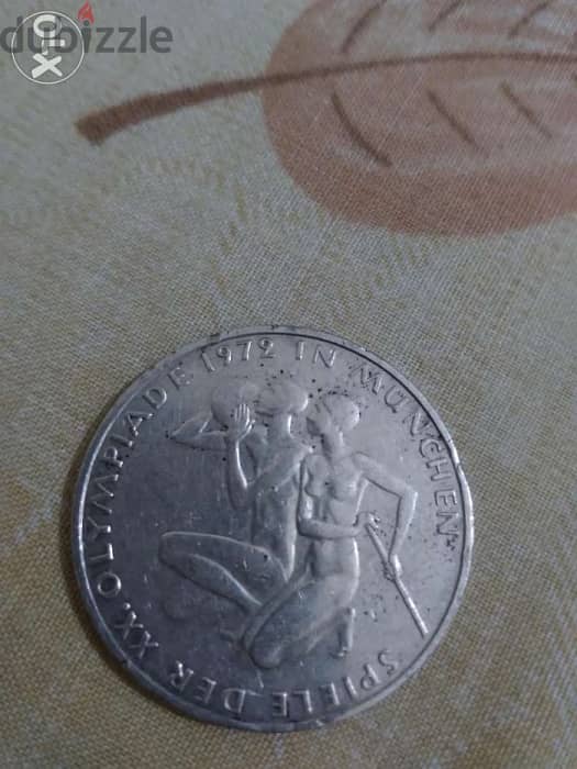 German Olympics Memorial Silver Coin Ten Marks year 1972 of Munchen 0