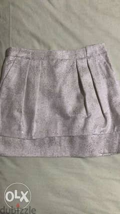 silver skirt zara never worn 0