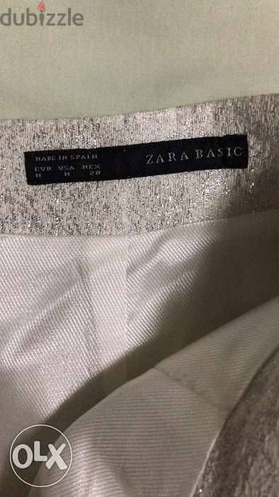 silver skirt zara never worn 1