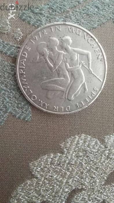 1972 Olympic German Coin Deutschland Silver 10 Marks year 1972 1