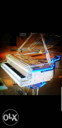 Acrylic Grand Piano with LED light New 0