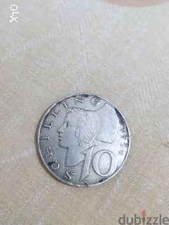 Austria Ostreiche Silver Coin 10 Schilling year 0
