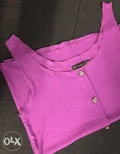 top for ladies, purple color, women clothing 0
