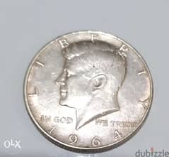 USA Half silver Dollar Johon F kennedy year 1964