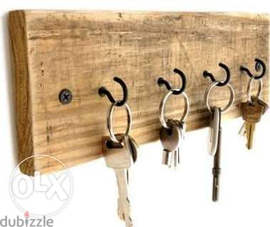 Natural wood key holder تعليقة مفاتيح خشب طبيعي 5