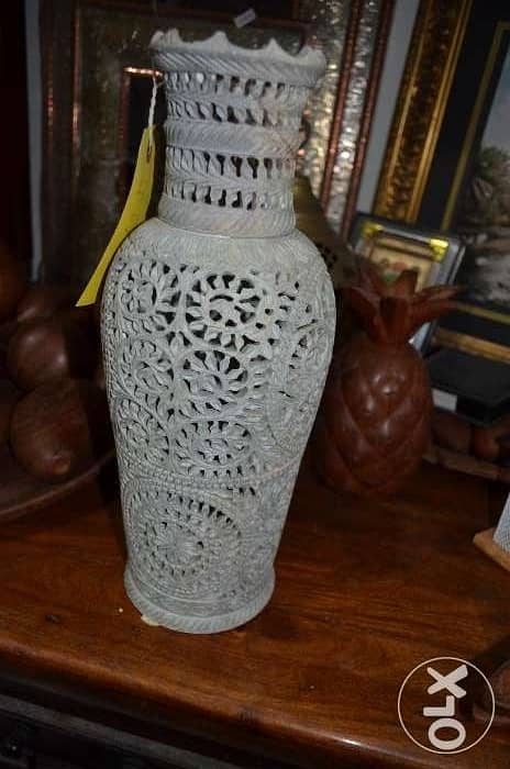 stone vase engraved handmade 1