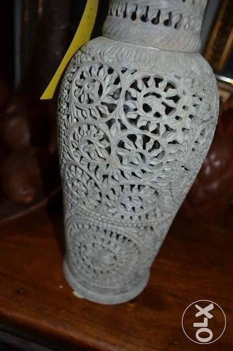 stone vase engraved handmade 2