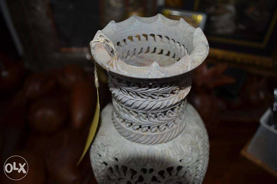 stone vase engraved handmade 3