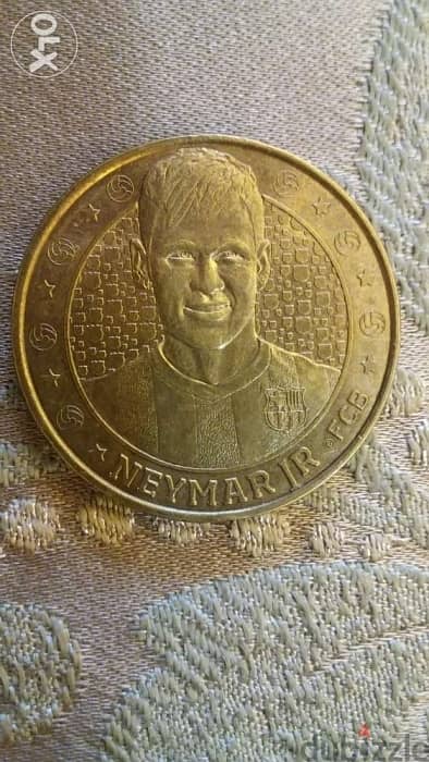 Brazil Neymar Bronze Barcelona Coin