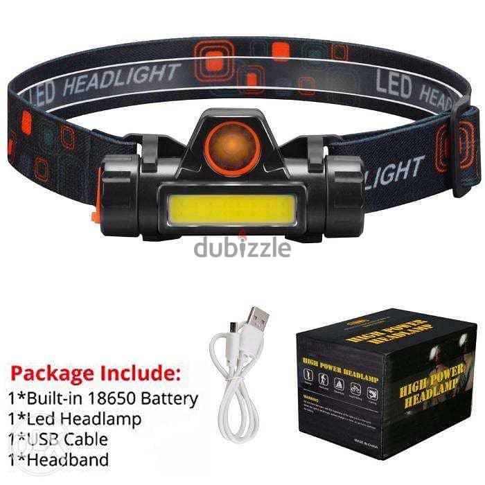 High power water resistant headlamp USB charger at a good price 0