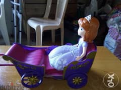 SOFIA THE FIRST IN CARRIAGE SET: Disney figurine doll +Horse +carriage