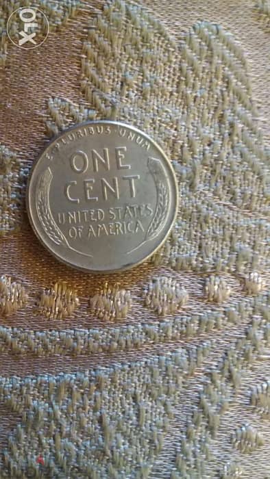 White USA cent War time year 1943 Steel very special and rare Cent 1