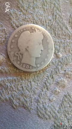 USA Silver Quarter year 1904 very special and rare