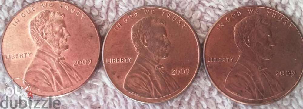 Set 3 US Commemorative Cents President Lencolin Y 2009 Very Special 2