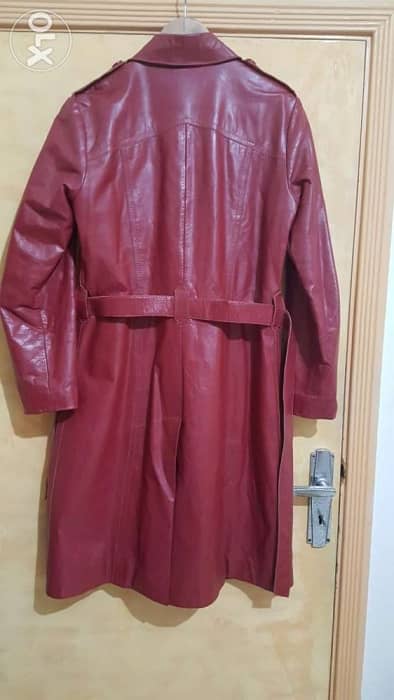 Naf Naf genuine leather coat large معطف جلد 2