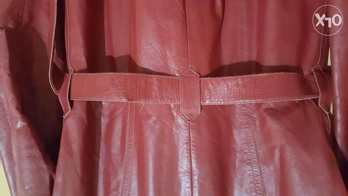 Naf Naf genuine leather coat large معطف جلد 3