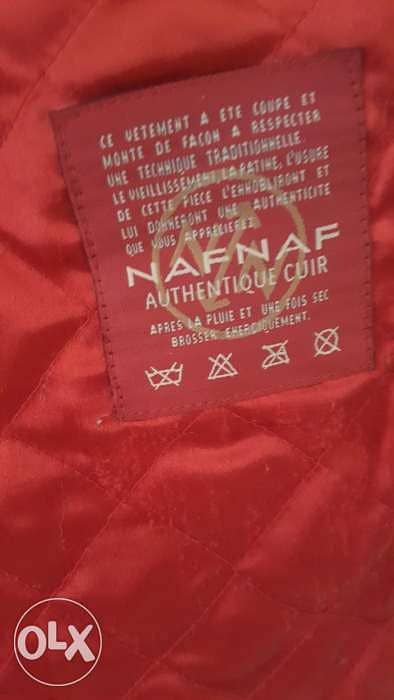 Naf Naf genuine leather coat large معطف جلد 6