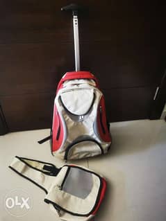 travel backpack +small bag