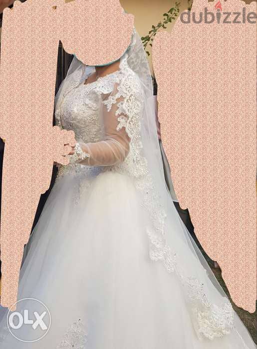 wedding dress new not usedفستان زفاف رائع موديل باربي 6
