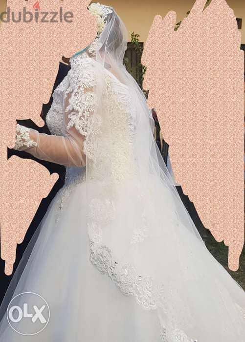 wedding dress new not usedفستان زفاف رائع موديل باربي 4