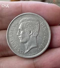 عملة ٥ فرنك بلجيكا سنة ١٩٣١ الملك البرت كونينك 0