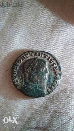 Roman Bronze Coin for Emperor Constantinus. wide and very special