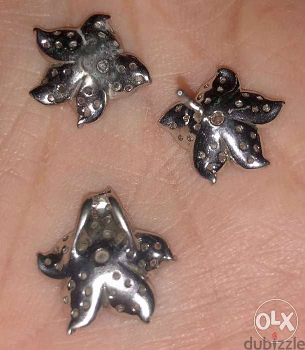 women accesories,silver set,pendant with earings, طقم فضّة 3