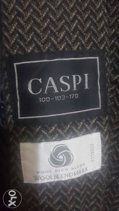 CASPI Wool coat with fur medium large معطف جوخ مع قبة فرو 6