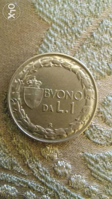 Fascist Italy 1 Lira year 1922 1