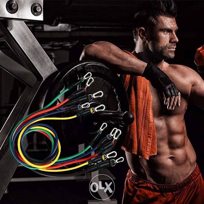 11 PCS Resistance Band Set (Up To 100 Lbs) 1