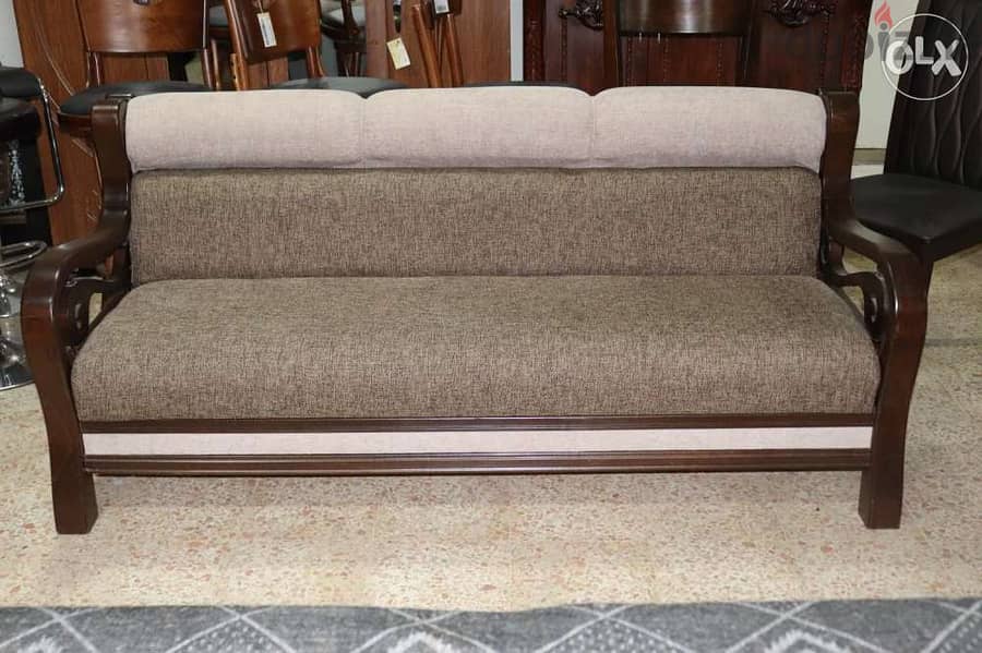 Sofa 3 seats صوفا خشب زين اسفنج باب اول مع صندوق 3