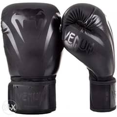 Venum Boxing Gloves Elite Black Gold Martial Arts Equipment