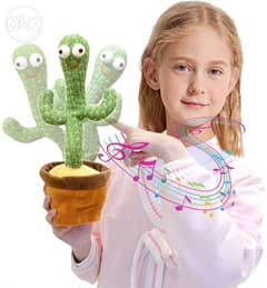 Cute and fun cactus shaped plush toy can dance, sing, move turn around 0