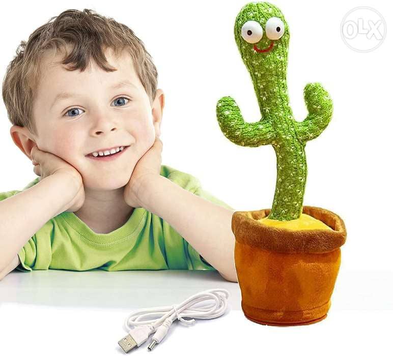 Cute and fun cactus shaped plush toy can dance, sing, move turn around 1