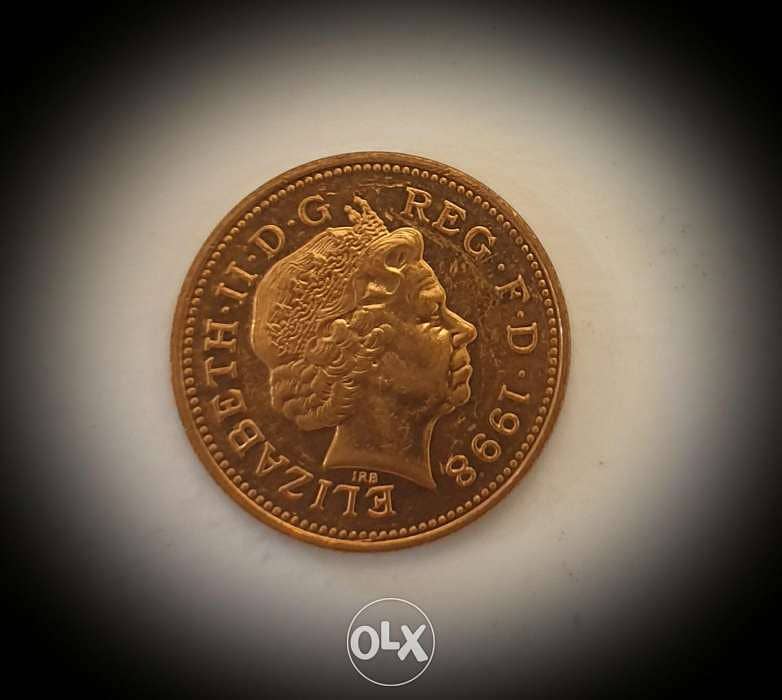 1998 England Queen ElizabethII one penny 1