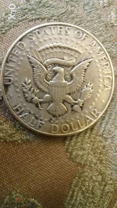 Half USA Dollar Silver year J. F. Kennedy year1964 1