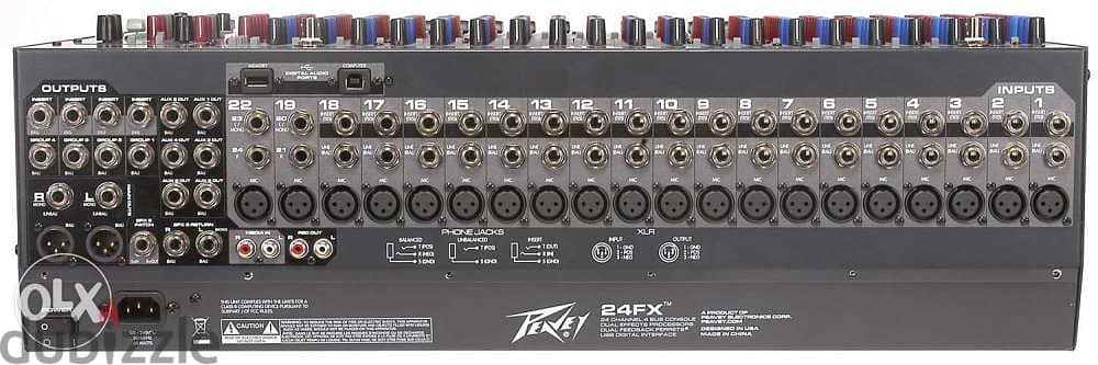 mixer peavey 24 input,double effect,6 aux,usb play & record+processor 2