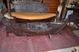 solid wood teak chezlong top leather design ship with teak table same