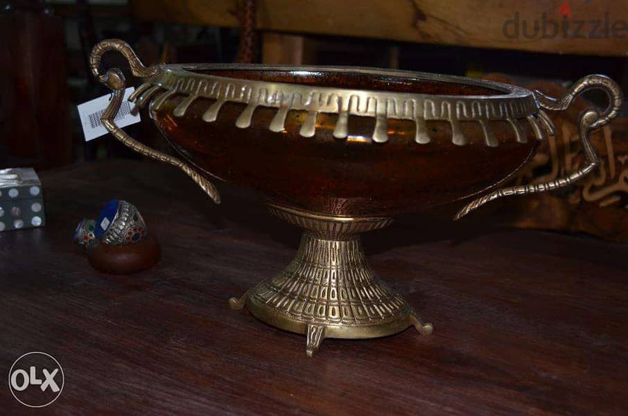 vase murano glass with copper 1