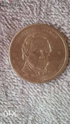 USA Bronze 1 Dollar Coin President James Buchan(1857_1861)Very special 0