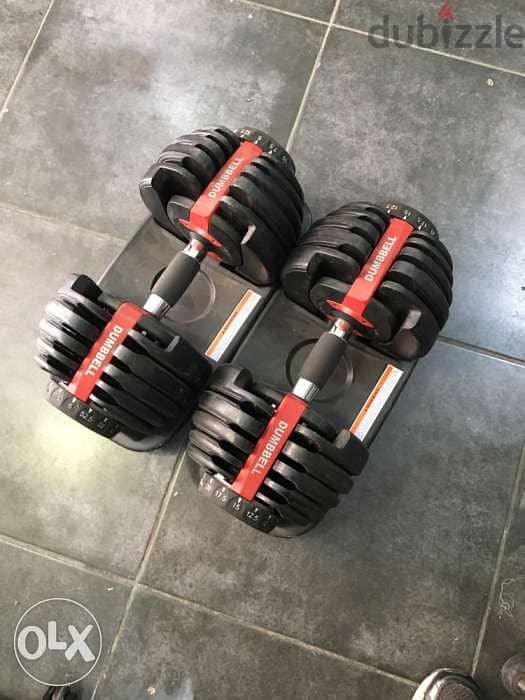 adjustable dumbells like new very good quality 3