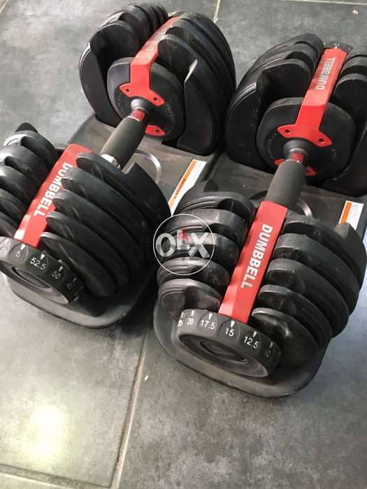 adjustable dumbells like new very good quality 5