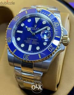 submariner two tone gold blue dial