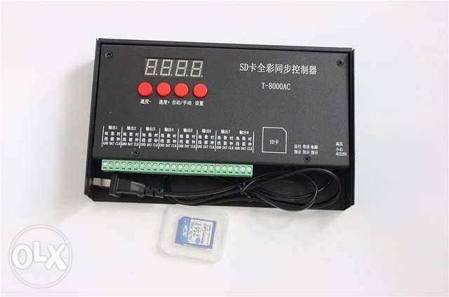 T-8000AC 220-240V SD Card Pixel Controller for WS2801 WS2811 LPD8806 M 0