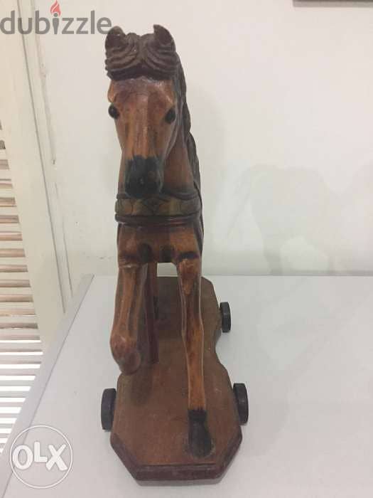 antique wooden Persian horse 2