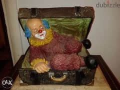 vintage clown on a box 35cm