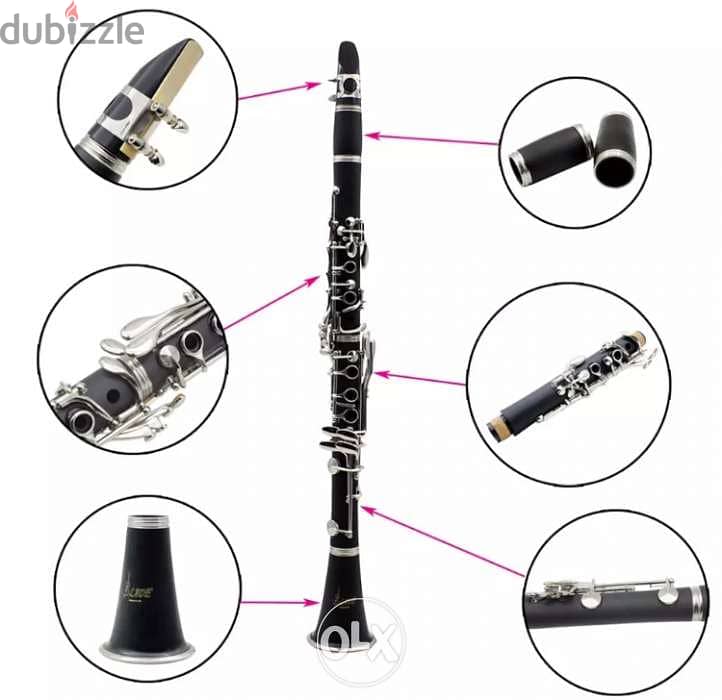 clarinet black full package كلارينت جديدة بالعلبة مع كل اغراضها 2