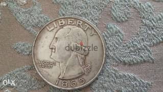 Georege Washington USA One DollarCoin year 1865 0