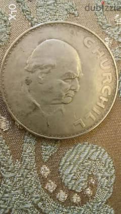 Churchill Commemorative Pound Year 1965 Diameter 40 mm Very Special. . 0