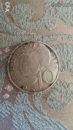Austria Shilling Silver Coin year 1958 عملة نقديةشيلنغ نمساوي فضة سنة